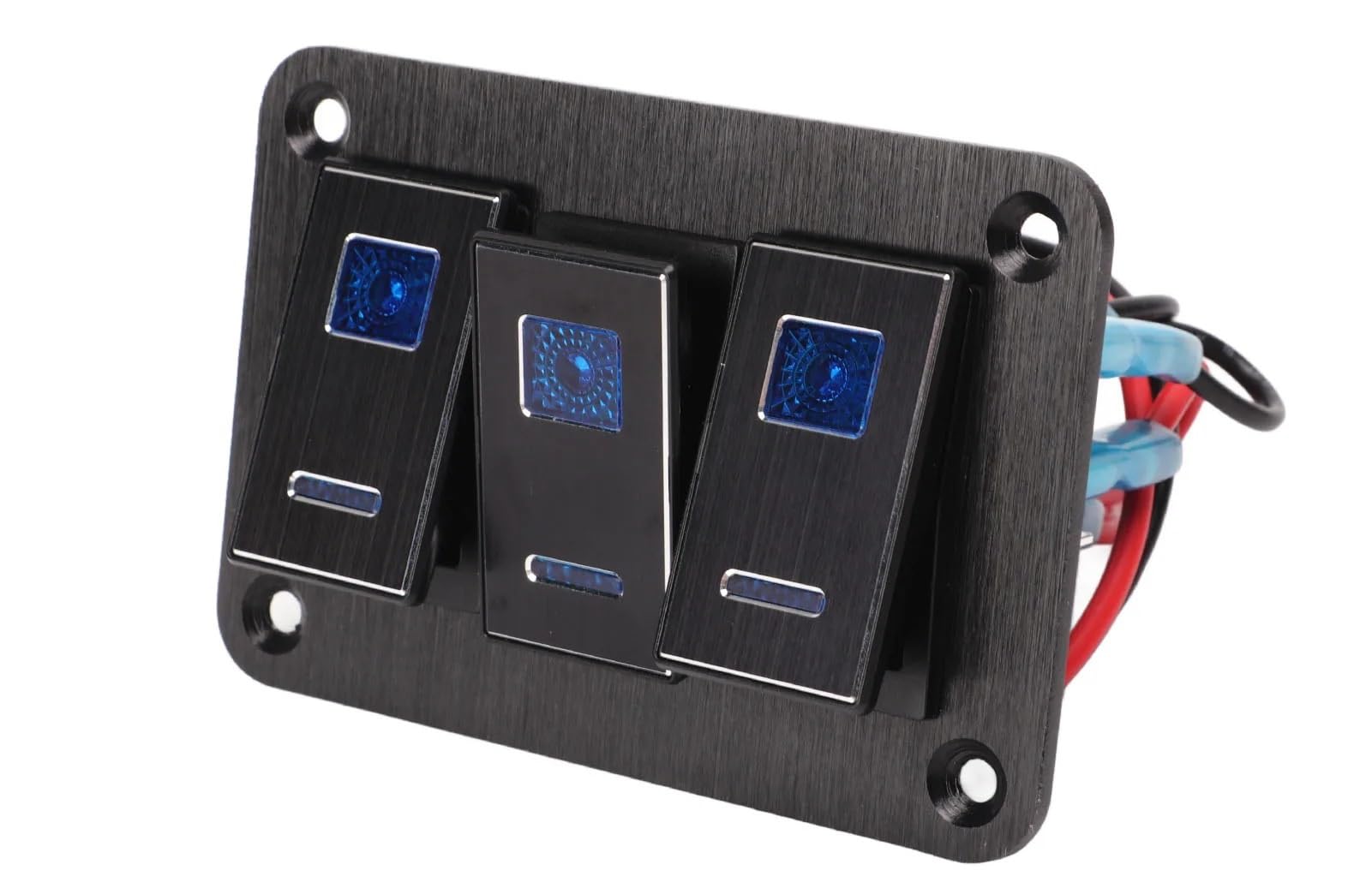 Pannello interruttori a levetta impermeabile a 3 gruppi Fibbie flessibili per PC da 12 V a 24 30 A per camper per auto per yacht Ricambi auto