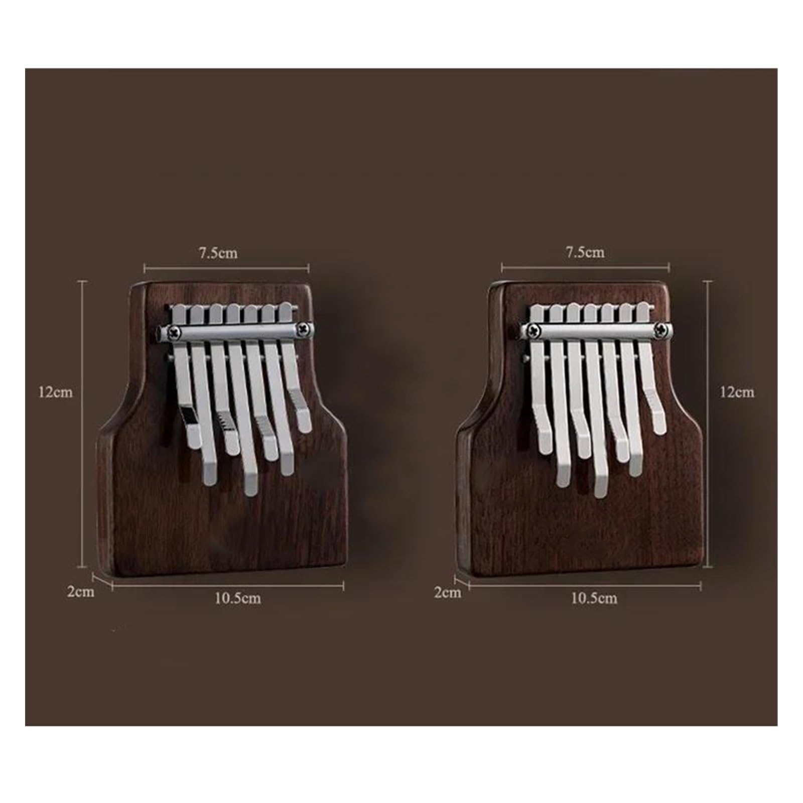 Mini Kalimba De 7 Teclas Con Base De Madera De Nogal Amplia Gama Adecuada Para Principiantes