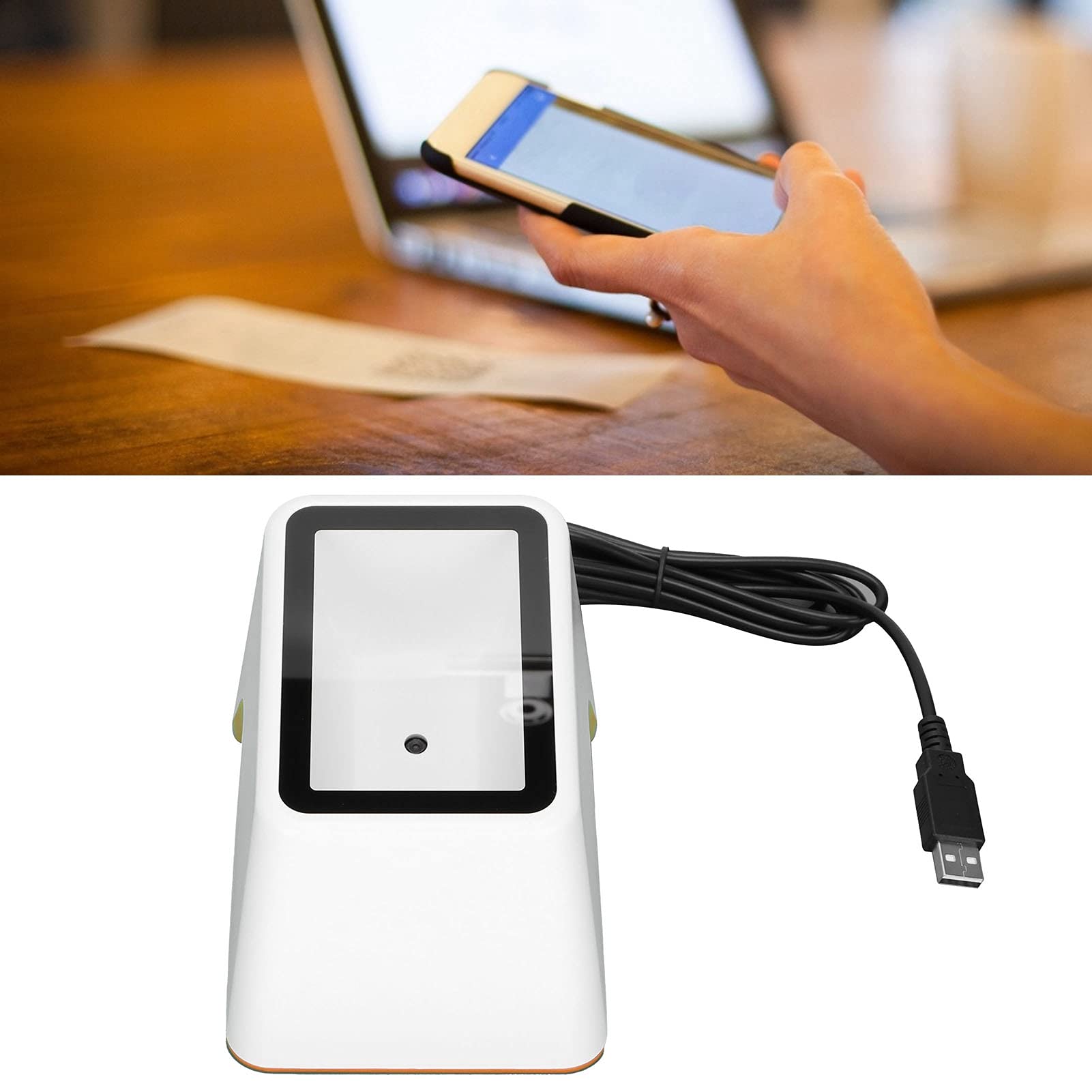 Desktop Barcode Scanner Quick Respond Large Window Efficient QR