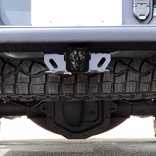Miniatura 6 de Cubiertas de enganche de remolque de lobo, cubierta de tubo receptor de alta resistencia de 2 pulgadas, tapas de enganche para remolque, tapas de
