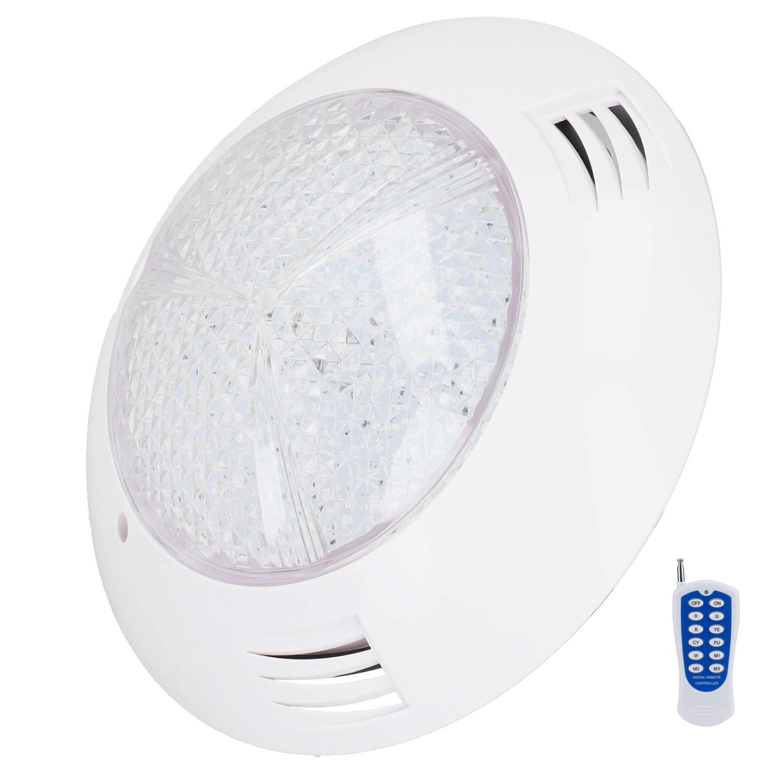 Fafeicy Oświetlenie Basenowe RGB 300LED Podwodne Oświetlenie Krajobrazu IP68 Wodoodporne 18 W AC 12 V z 12-klawiszowym Pilotem 7 Statycznych Kolorów 3 Dynamiczne Efekty dla Basenów