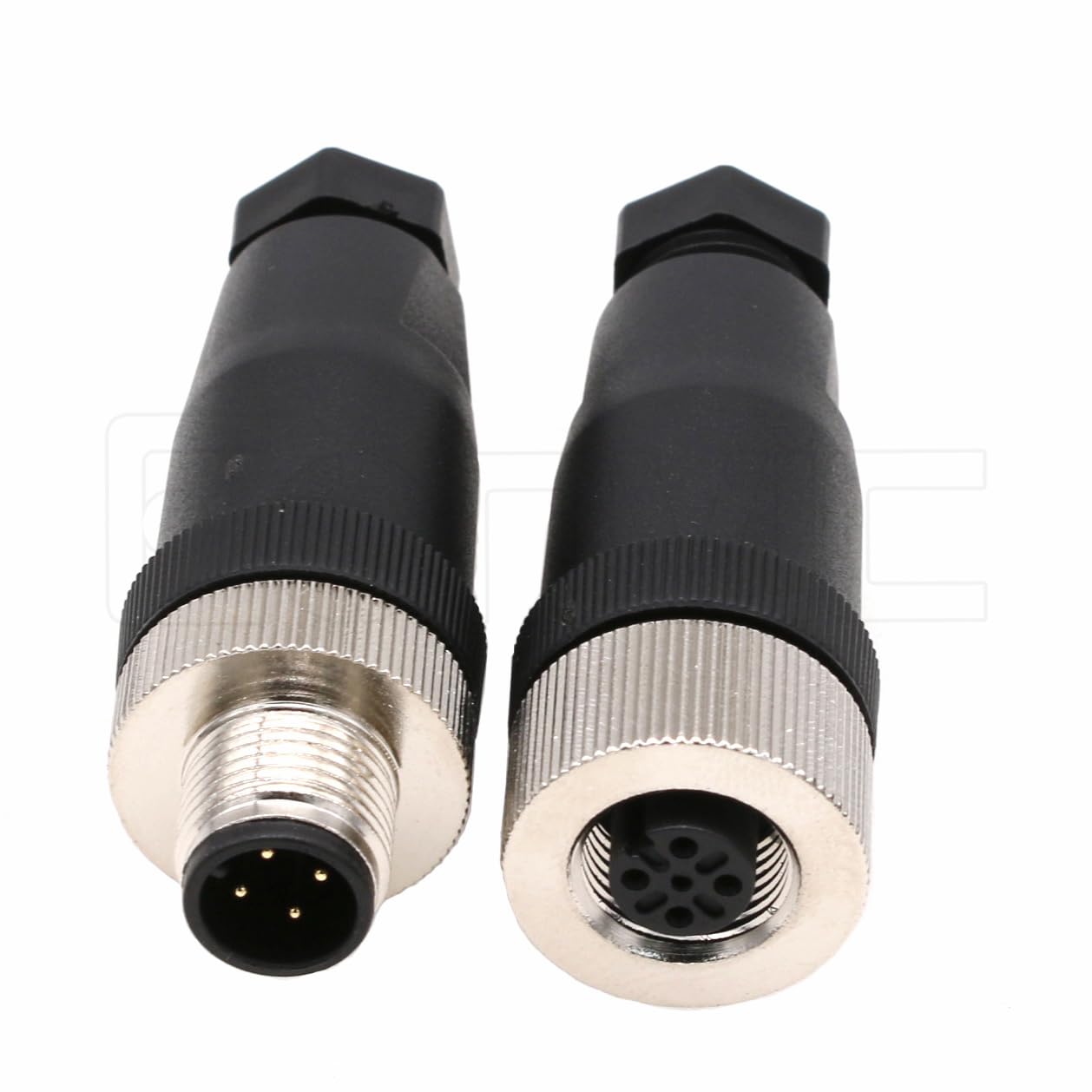 M12 A Code 4 Pin Male &amp; Female Circular Aviation Plug Industrial Sensor Connector Waterproof Straight 12mm Connector Plug Cable Adapter