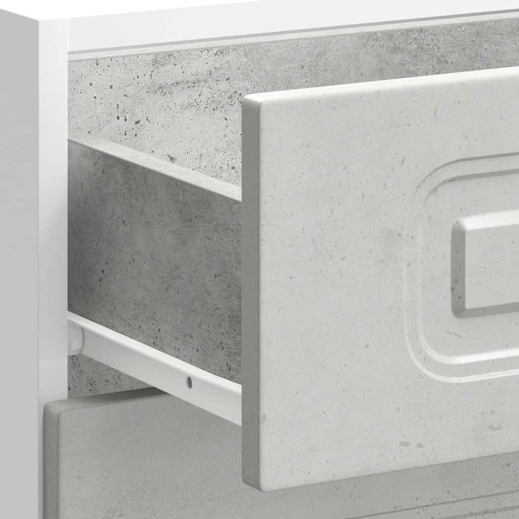 vidaXL Armoire de Cuisine Kalmar Gris béton Bois d'ingénierie, Meuble d'évier, Meuble de Cuisine avec tiroir, Meuble de Cuisine à tiroir