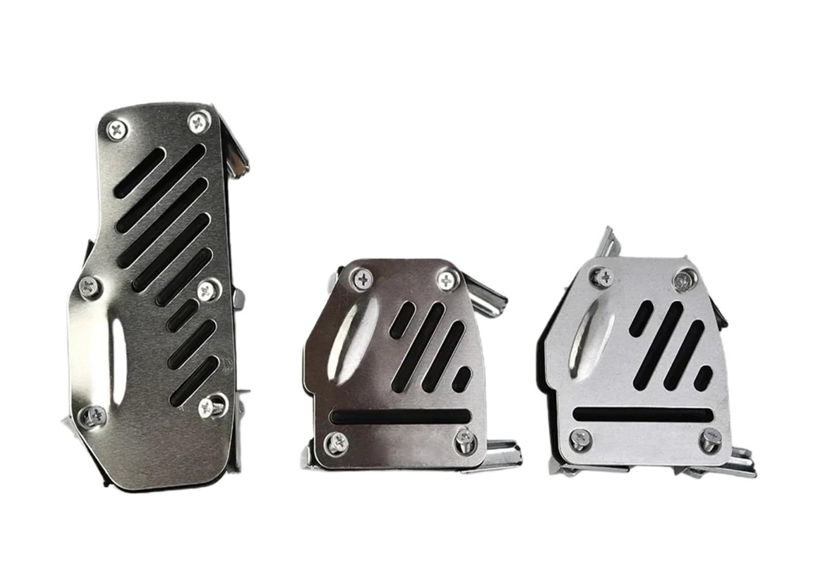 Copertura Pedale Accessori Generalia utomo bilistici 3 Pezzi Pedale dell'acceleratore Frizione del Freno pedaliera Antiscivolo in Lega di Alluminio Pedali Antiscivolo(Manual Red 3pcs)