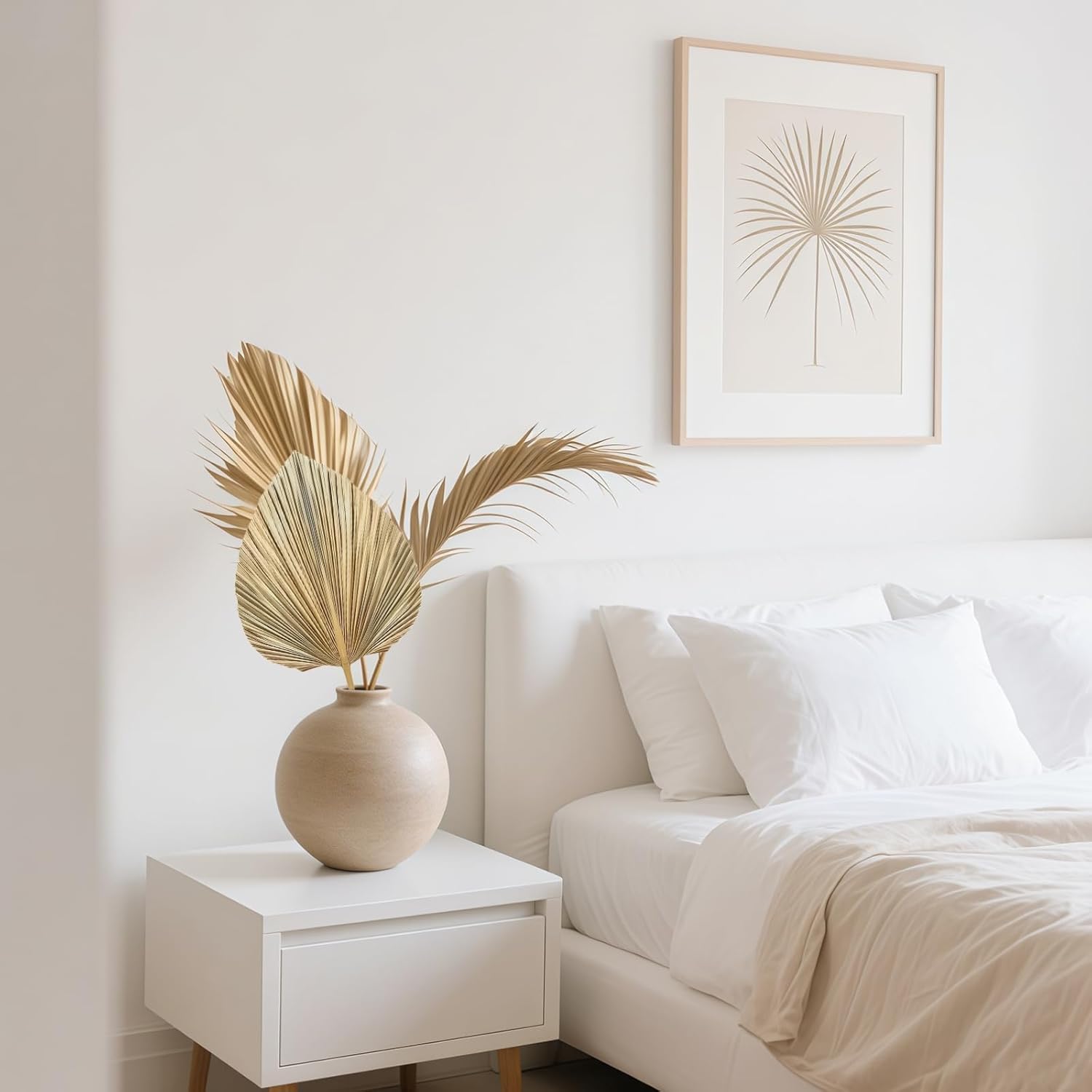 Generic Home Decor: Five Dried Palm Leaves, Natural Fan Shape, for Weddings & Display