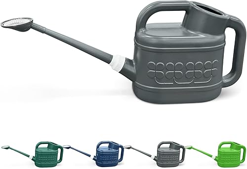 Miniatura 8 de Qilebi Regadera de 2 galones para plantas al aire libre regaderas de plantas con boquilla larga extraíble y cabezal de aspersor de acero inoxidable