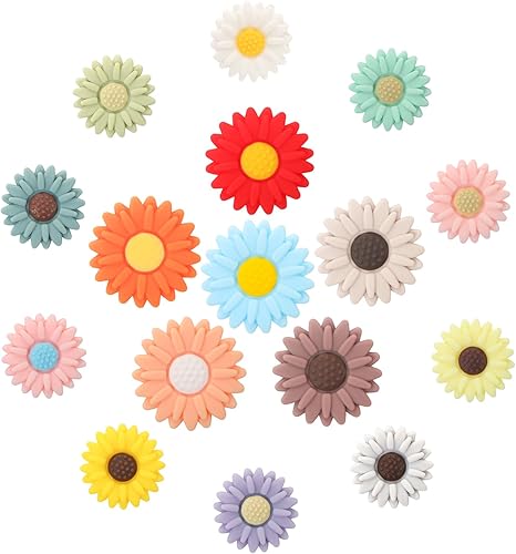 Cuentas focales de silicona coloridas de dibujos animados, cuentas de personaje focal de silicona para lápices, cuentas espaciadoras para