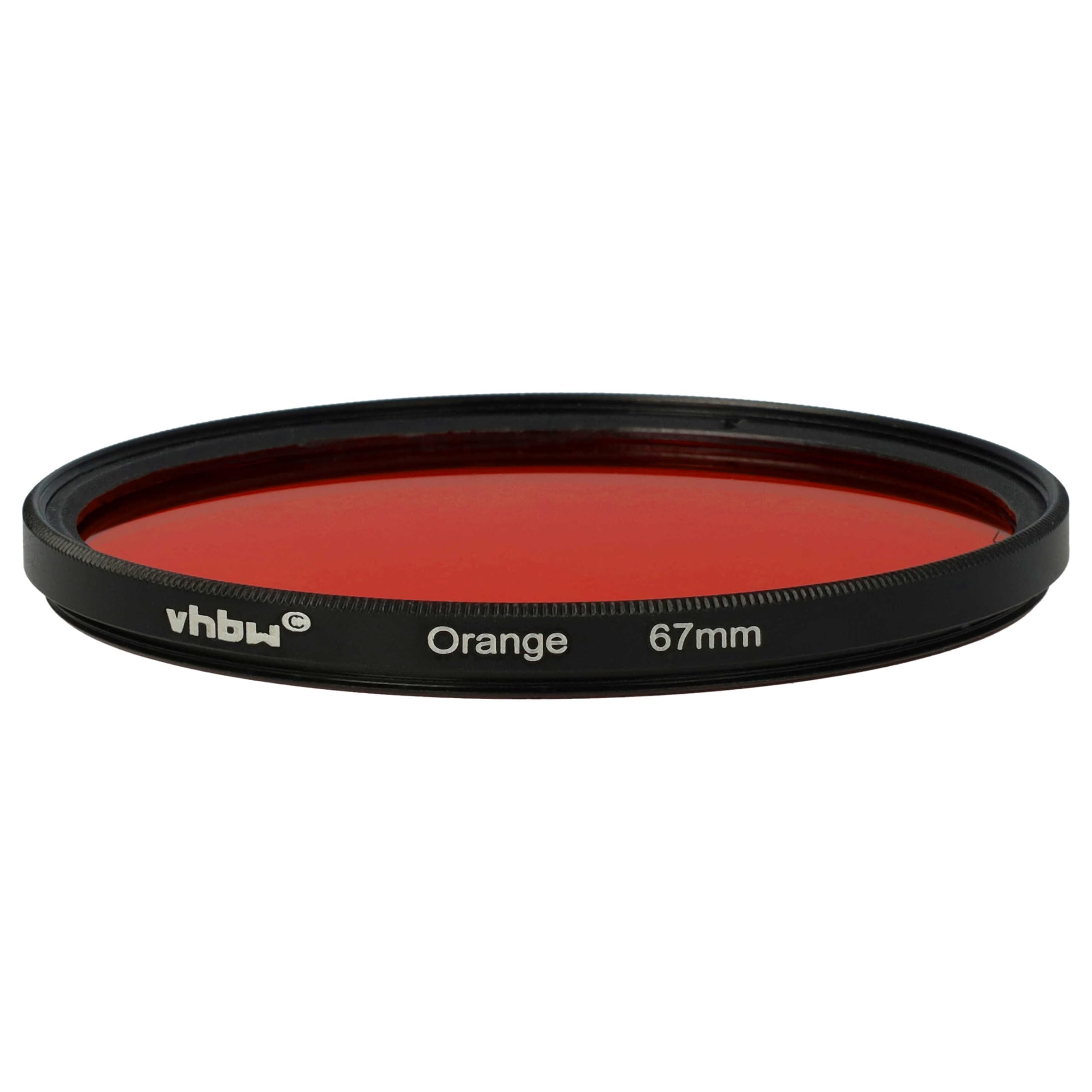 vhbw uniwersalny filtr kolorowy 67 mm pomarańczowy pasujący do obiektywu aparatu Canon, Casio, Pentax, Olympus, Panasonic, Sony, Nikon, Fuji/Fujifilm