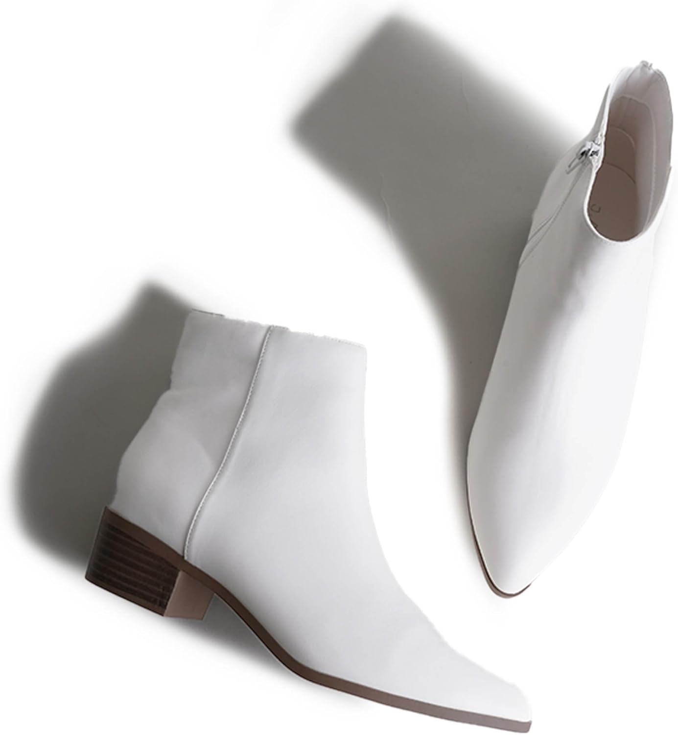 J. Adams Women's Viper Ankle Boots - Short Chunky Low-Heel Pointed-Toe Block Booties, Comfortable and Stylish for Everyday Wear - Image 3