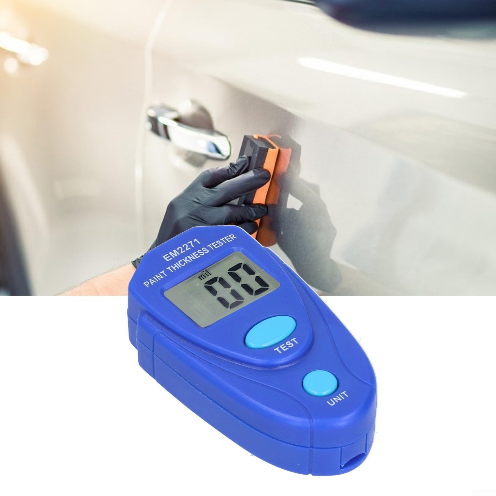 Jauge d'épaisseur de couche de peinture numérique 0-2 mm pour jauge d'épaisseur de couche de peinture de voiture