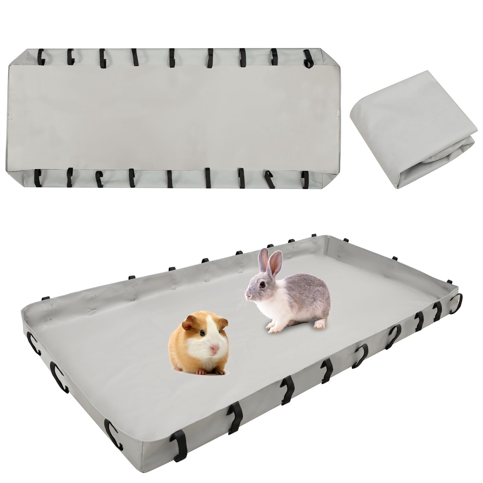 XITVVyg Guinea Pig Cage Liners,Washable Guinea Pig Bedding with Tarp Bottom for C&C Grids,Reusable Guinea Pig Mat,Waterproof Guinea Pig Pee Pads,Cage Liners for Guinea Pig,Bunny,Hamster,Rabbit