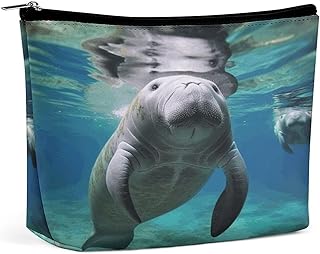 Ocean Animal Manatee Toiletry Bag Portable La...