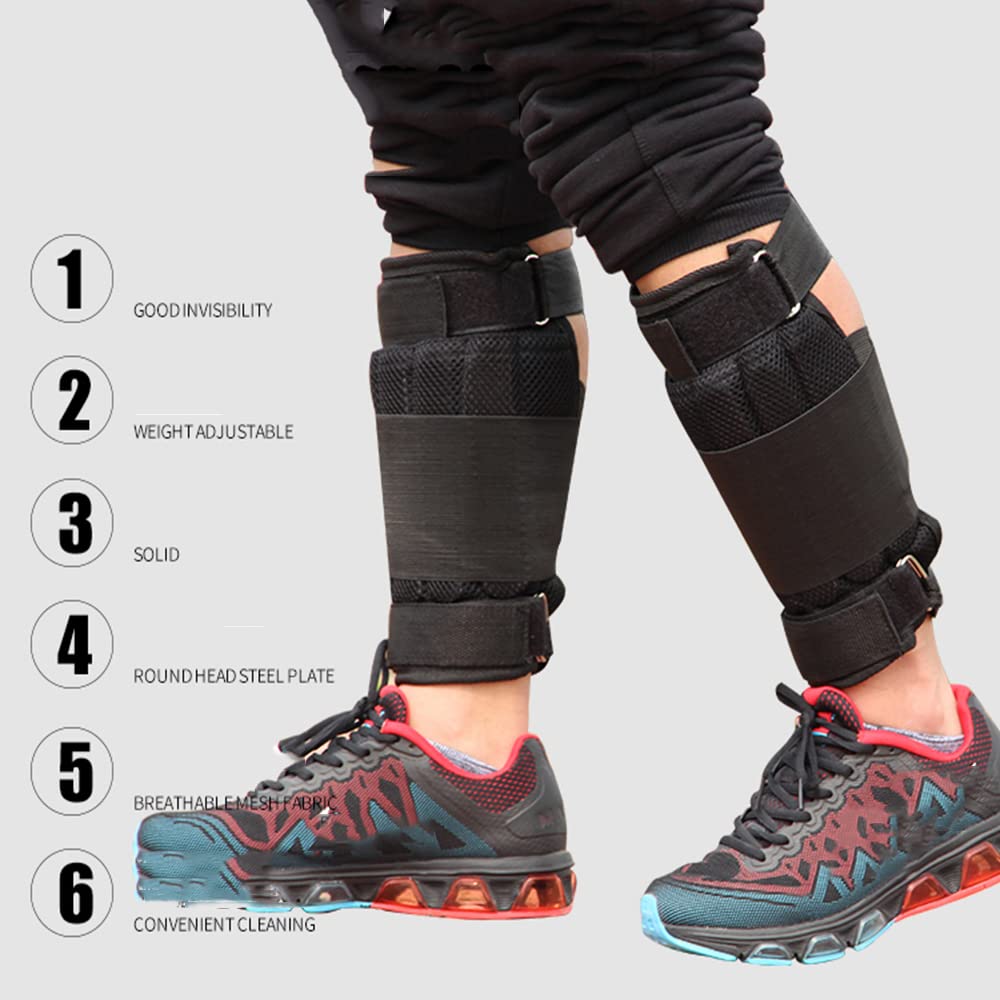 1Paio di Pesi Regolabili per Le Caviglie per L'allenamento con Pesi per Le Gambe per L'allenamento della Forza per Il Fitness E La Corsa,2kg
