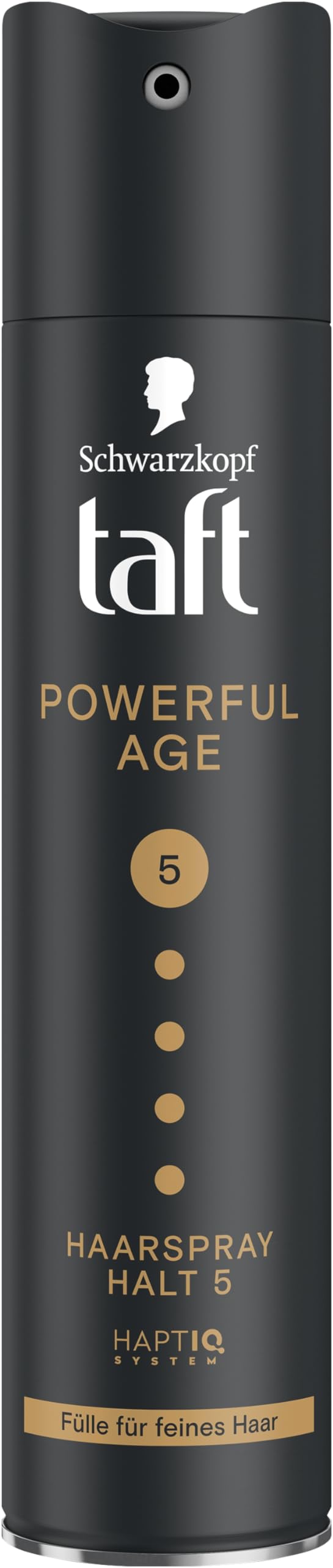 Schwarzkopf Taft Powerful Age - Espray para el cabello (5 x 250 ml), grado de retención 5 para el peinado del cabello, spray para cabello fino y fino, fórmula vegana
