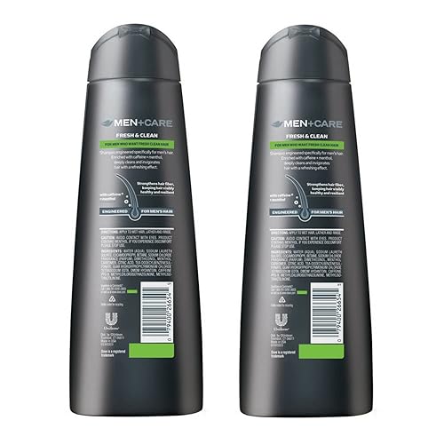 Miniatura 2 de Dove Men+Care - Champú y acondicionador fortificante 2 en 1, fresco y limpio para cabello normal a graso con cafeína y mentol para ayudar a