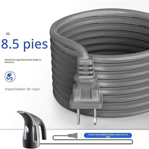 Miniatura 6 de HiLIFE Vaporizador para ropa, diseño portátil de mano, gran capacidad de 240ml, 700W, vapor penetrante fuerte, elimina arrugas, para el hogar