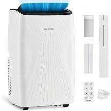 14,000 BTUs Portable Air Conditioner with Dehumidifier, Cooling, Fan 3-in-1, Drainage-Free Cooling, Cools Up to 450 Sq. ft. with Remote Control, Grey