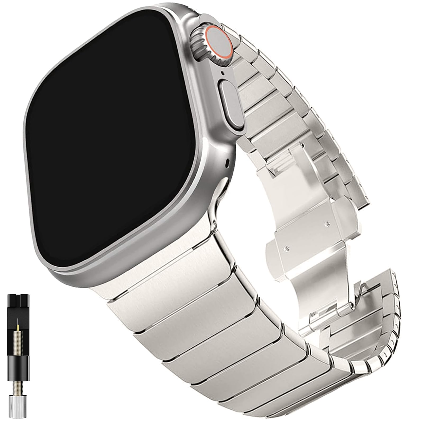 Miimallmiimall Metal Strap Compatible With Apple Watch Ultra Solid