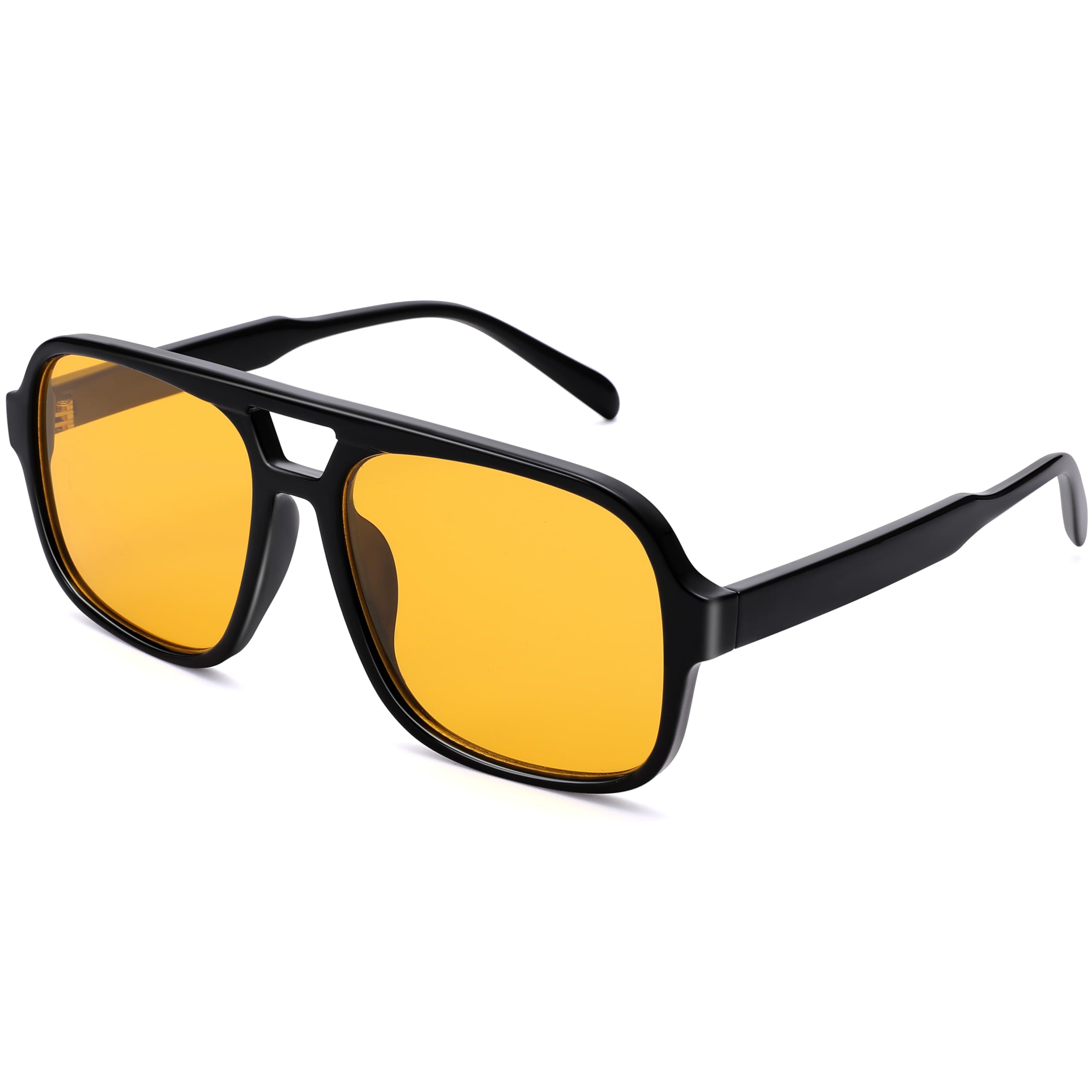 Retro Pilotenbrille Damen Herren Sonnenbrille 70er Jahre Mode Quadrat Sonnenbrille mit UV400 Schutz