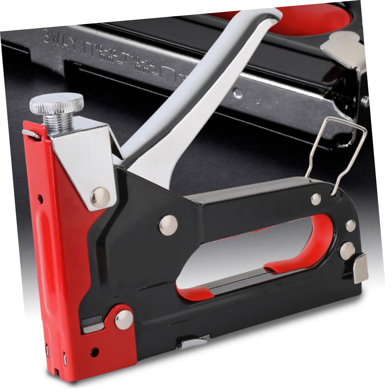 Pistola Sparachiodi Manuale 3 in 1 in Metallo per U | Impugnatura Ergonomica Curva, Chiusura a Fibbia Semplice, Uso Manuale per Graffette e Chiodi