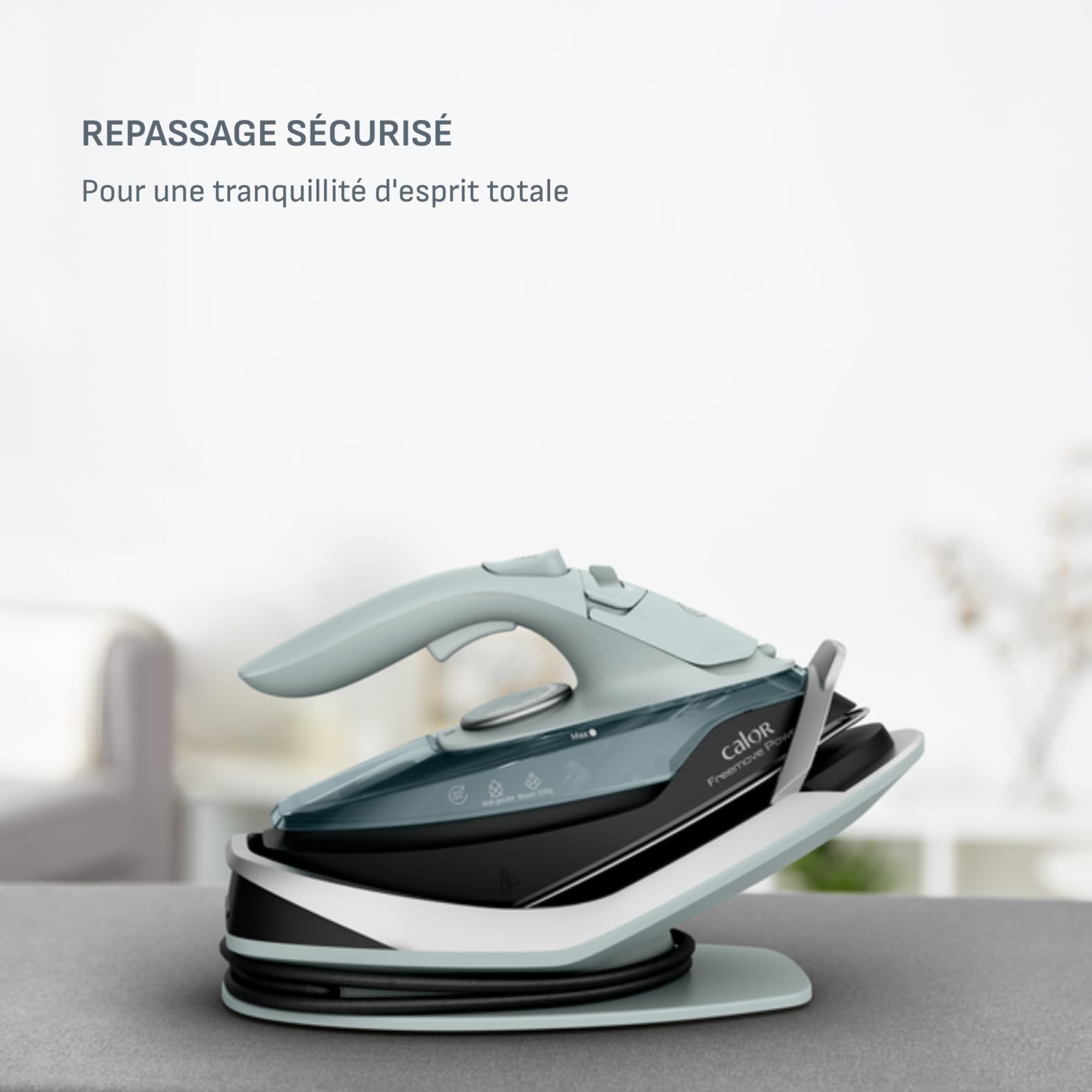 Calor Freemove Power Bezprzewodowe żelazko parowe, 2600 W, ciągły przepływ 40 g/min, prasowanie 220 g/min, wydajne, lekkie, FV6672C0