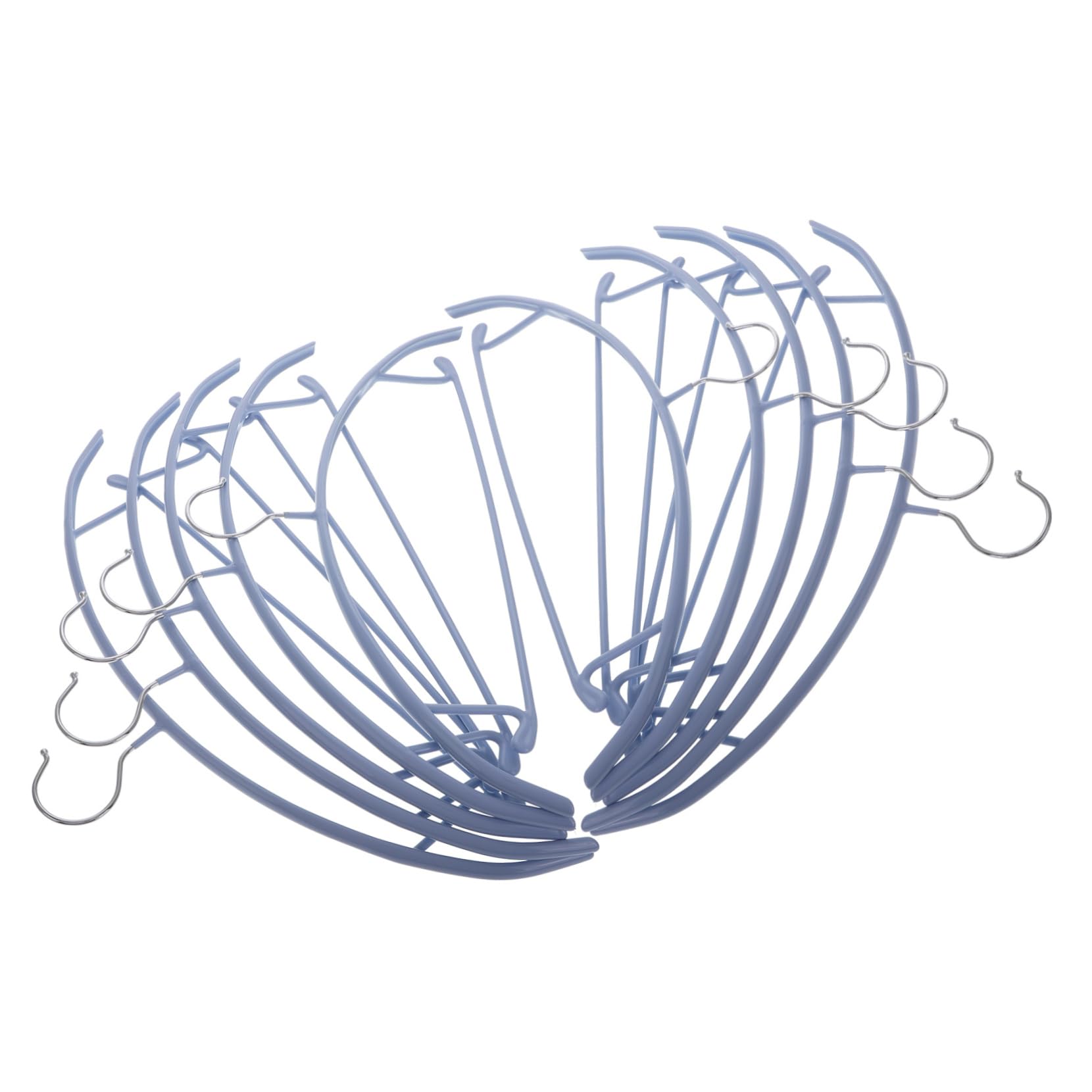 Cabilock 10Pcs Skidproof Clothes Hanger Heavy Duty Semicircle Design for Coats Sweaters Non Slip Space Saving for Closets Dorms and Laundry Rooms