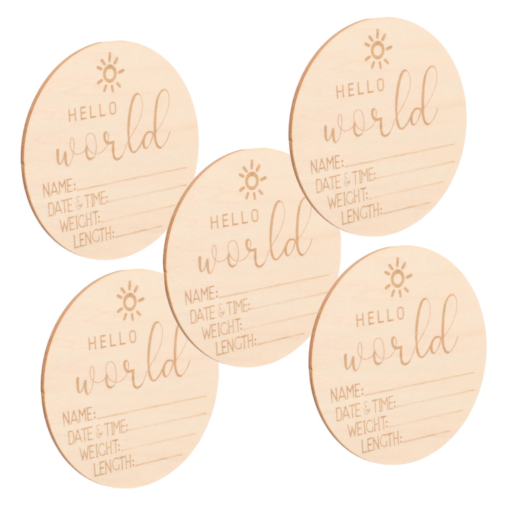 HAPINARY Wooden Newborn Birth Announcement Sign Round Name Sign for Nursery Announcement