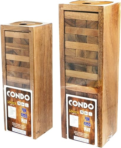 Miniatura 7 de Logica Puzzles Art. Condo L - Torre apilable en madera fina, tamaño grande, diversión para toda la familia