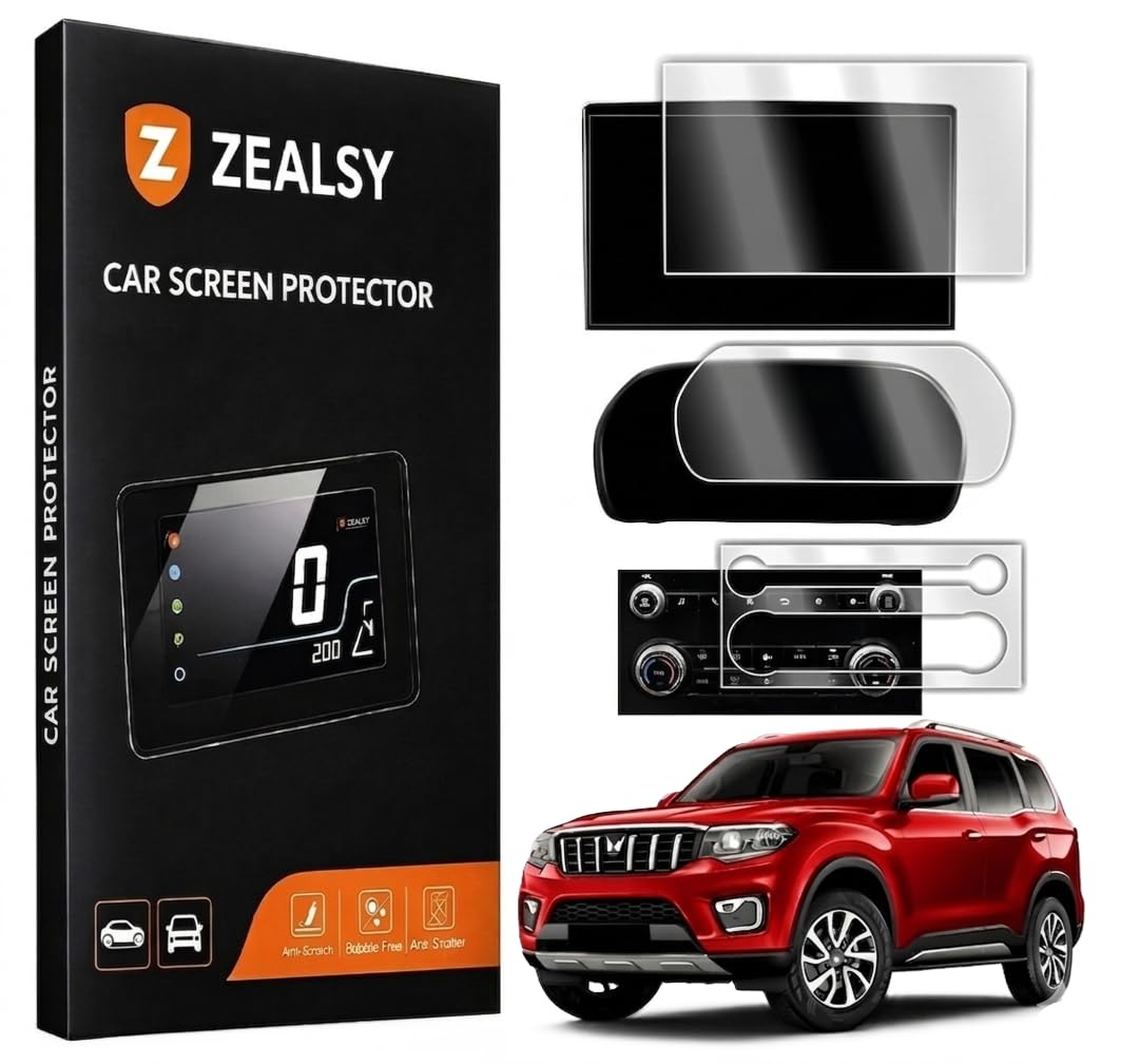 Screen Guard For Mahindra Scorpio N 8 Inch Infotainment System Touch Screen/Instrument Cluster/AC Panel Guard Protector Accessories (Pack Of 3)-image-22