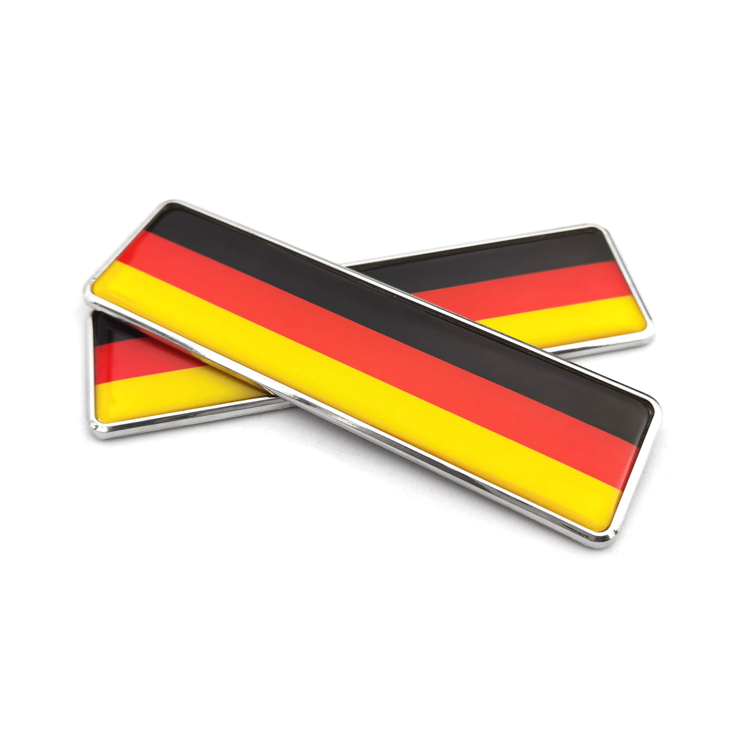 Autocollants Drapeau Allemand - Lot De 4 Paires - 15x3,7 Cm Et 20x5 Cm - Pour Voiture, Moto, Casque - Résistants Aux UV Et Imperméables