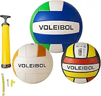 Bola de Vôlei Nº 5 para Quadra e Praia com Bomba de Ar – Tamanho Oficial, Peso 250g – PVC Macio e Resistente – Ideal para Treino, Jogo e Recreação