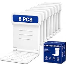 Bed Sheet Holders for Corners, Non-Slip Fitted Sheet Holders, Secure Corner Grippers Keep Sheets Firm & Tight, Easy Install for Fitted Sheets and Mattress Covers
