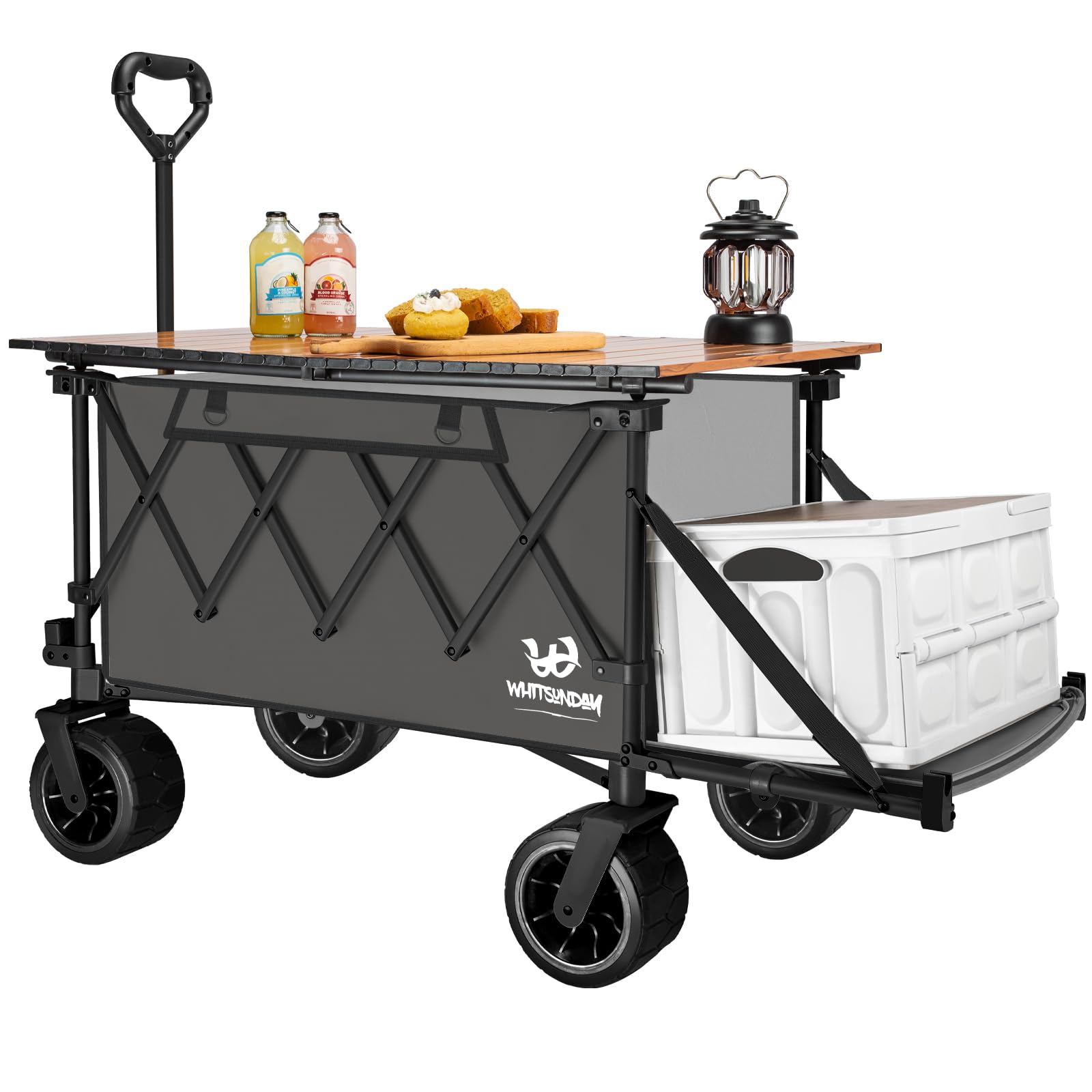 Amazon.com: Whitsunday Collapsible Folding Wagon with Table,Heavy Amazon.com: Whitsunday Collapsible Folding Wagon with Table,Heavy