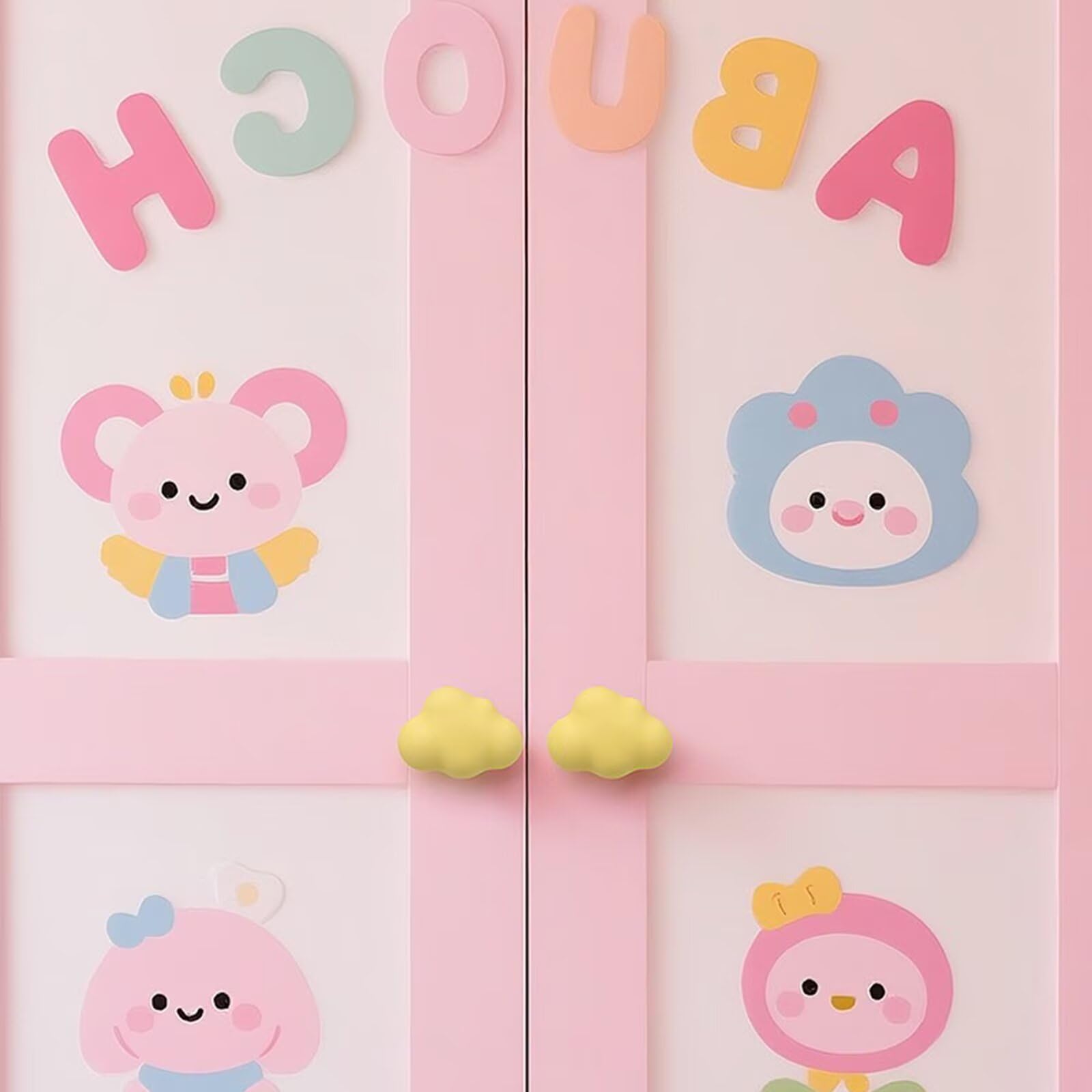 Confezione da 8, graziosi pomelli in ceramica a forma di nuvola, maniglie per cassetti e porte, ideali per la cameretta dei bambini, per armadi da bagno, mobili da cucina, decorazione per la stanza