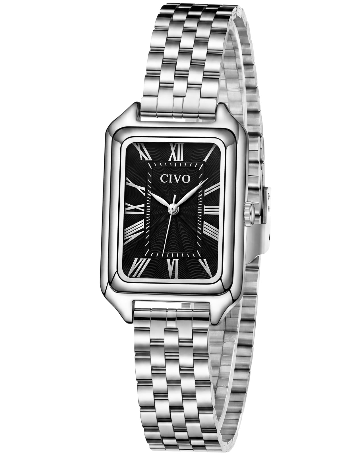 CIVO Vintage Armbanduhr Damen Römisches: Rechteckiges Gehäuse Analoge Damenuhr Gold Silber Edelstahl - Geschenke für Elegante Damen Mama Freundin