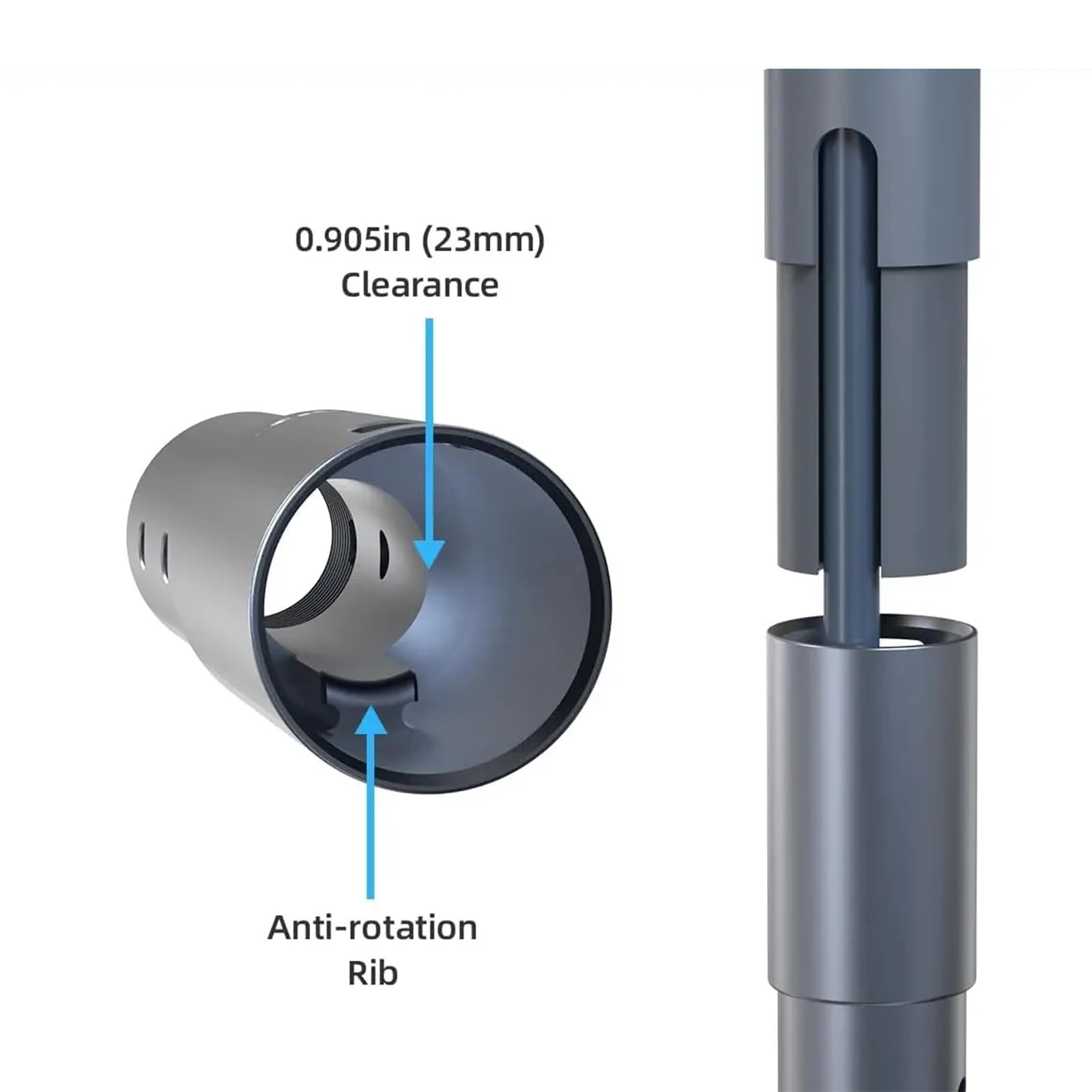 Extérieur en Aluminium pour antenne parabolique rectangulaire, Adaptateur de sur Tuyau, sans Solution de perçage