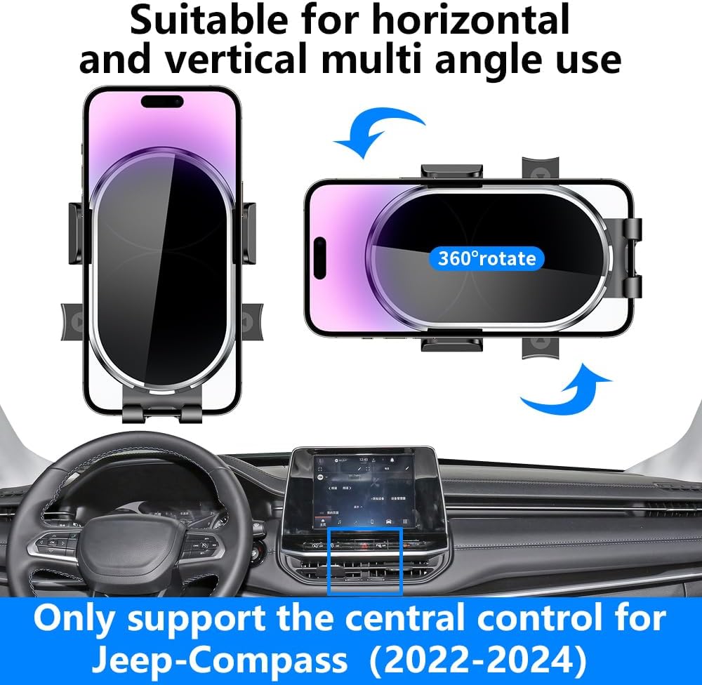 Car Phone Holder for Jeep Compass 2022 2023 2024 2025 2026 Auto Accessories Navigation Bracket Interior Decoration Dashboard Cell Mobile Phone Mount Holders case Accessory