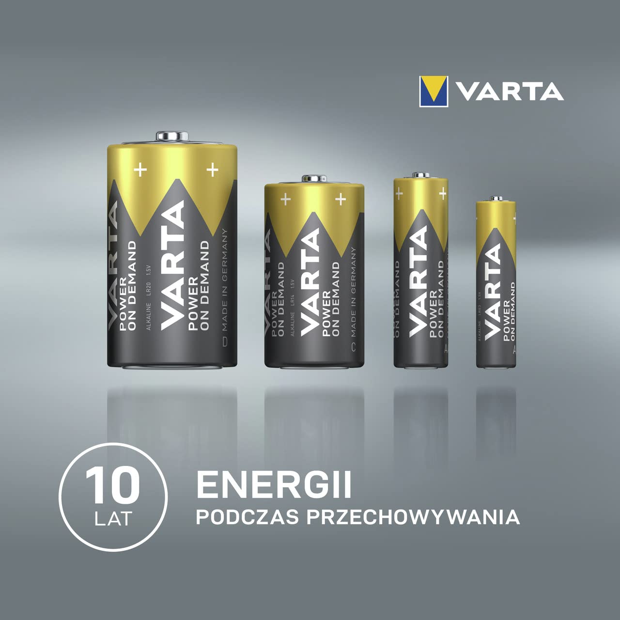 VARTA Baterie Blokowe 9V, opakowanie 4 szt., Power on Demand, Alkaliczne, pakiet do przechowywania, inteligentne, elastyczne, wydajne, do czujek dymu, czujek pożarowych