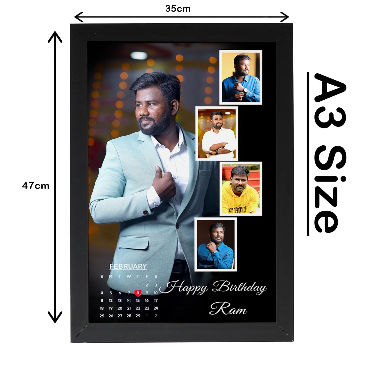 Customized & Personalised Photo Frame | A3 size 12 * 18  display picture 1