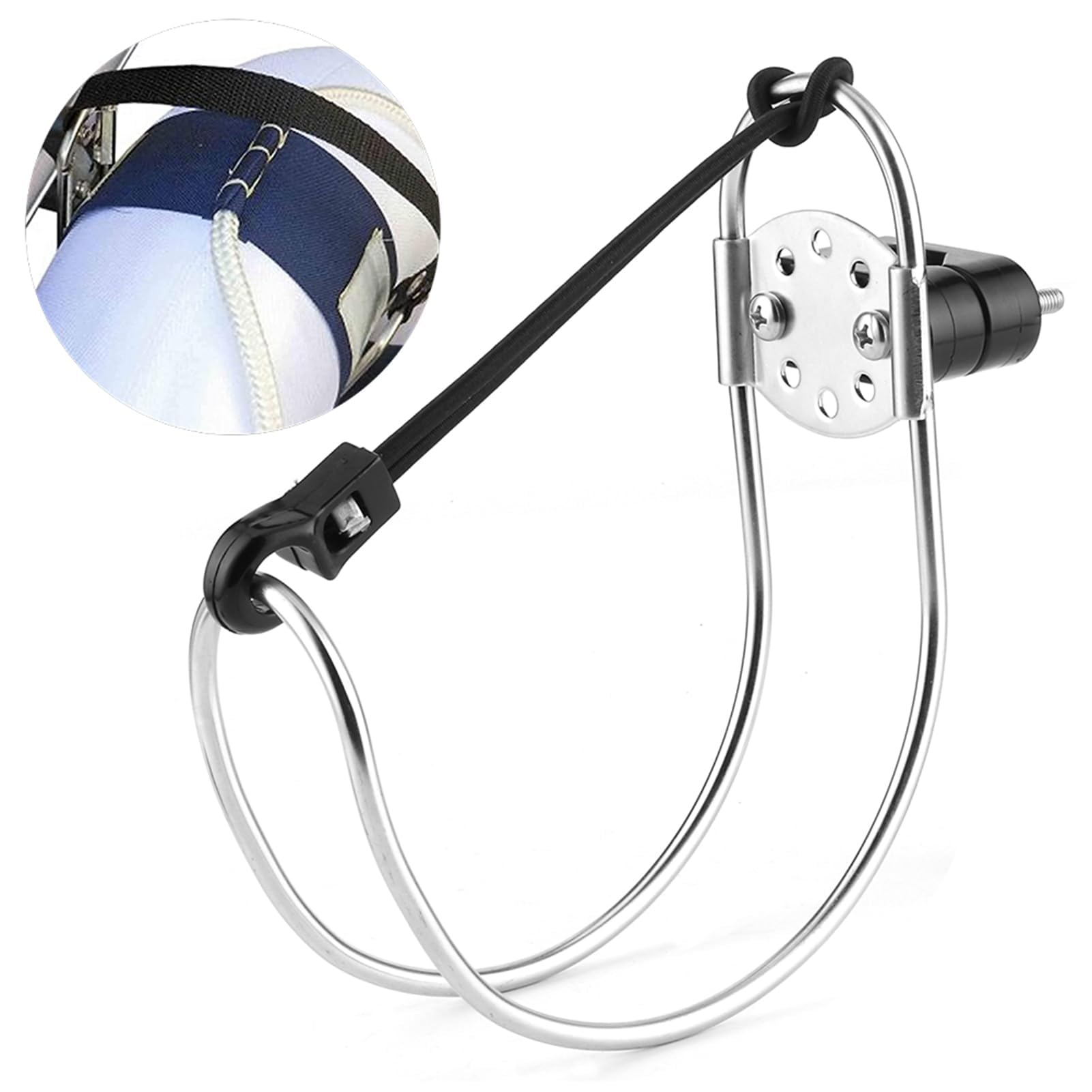 Soporte de Aro Salvavidas de Acero Inoxidable, Soporte de Aro Salvavidas de Herradura de 4,5 Pulgadas para Barco Marino Soporte de Anillo de Aro Salvavidas de Acero Inoxidable