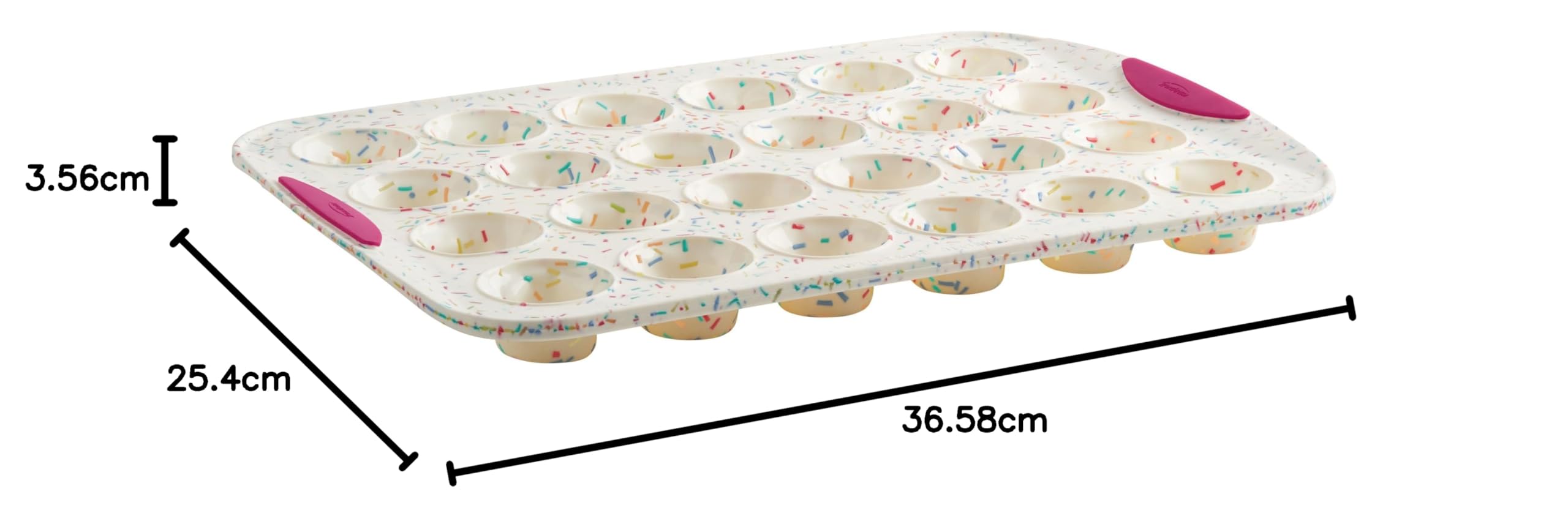 Trudeau Structure Stampo In Silicone Per Muffin 24 Pezzi - Bianco, Antiaderente, Resistente Al Calore 220°C, Con Bordi In Acciaio, Lavabile In Lavastoviglie - 3