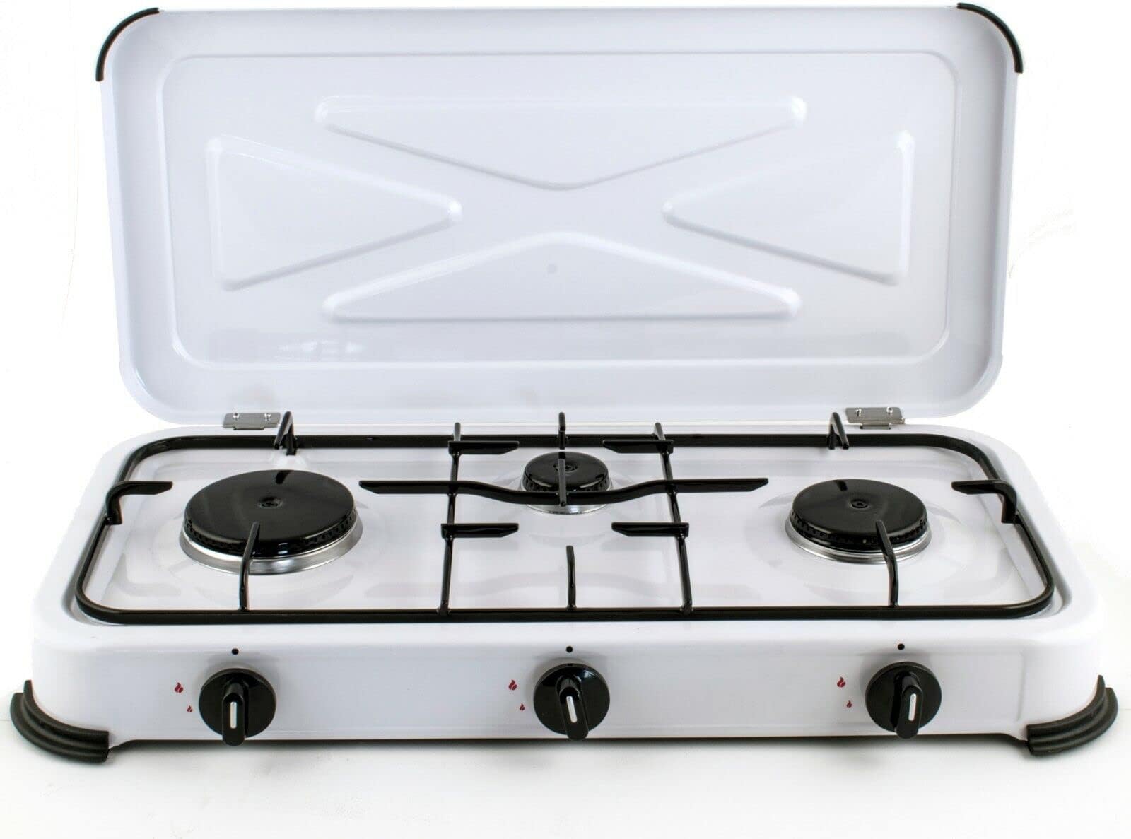 D.I.L© Portable Gas Stove 3 Burner Outdoor Camping Caravan LPG Cooker Cooktop
