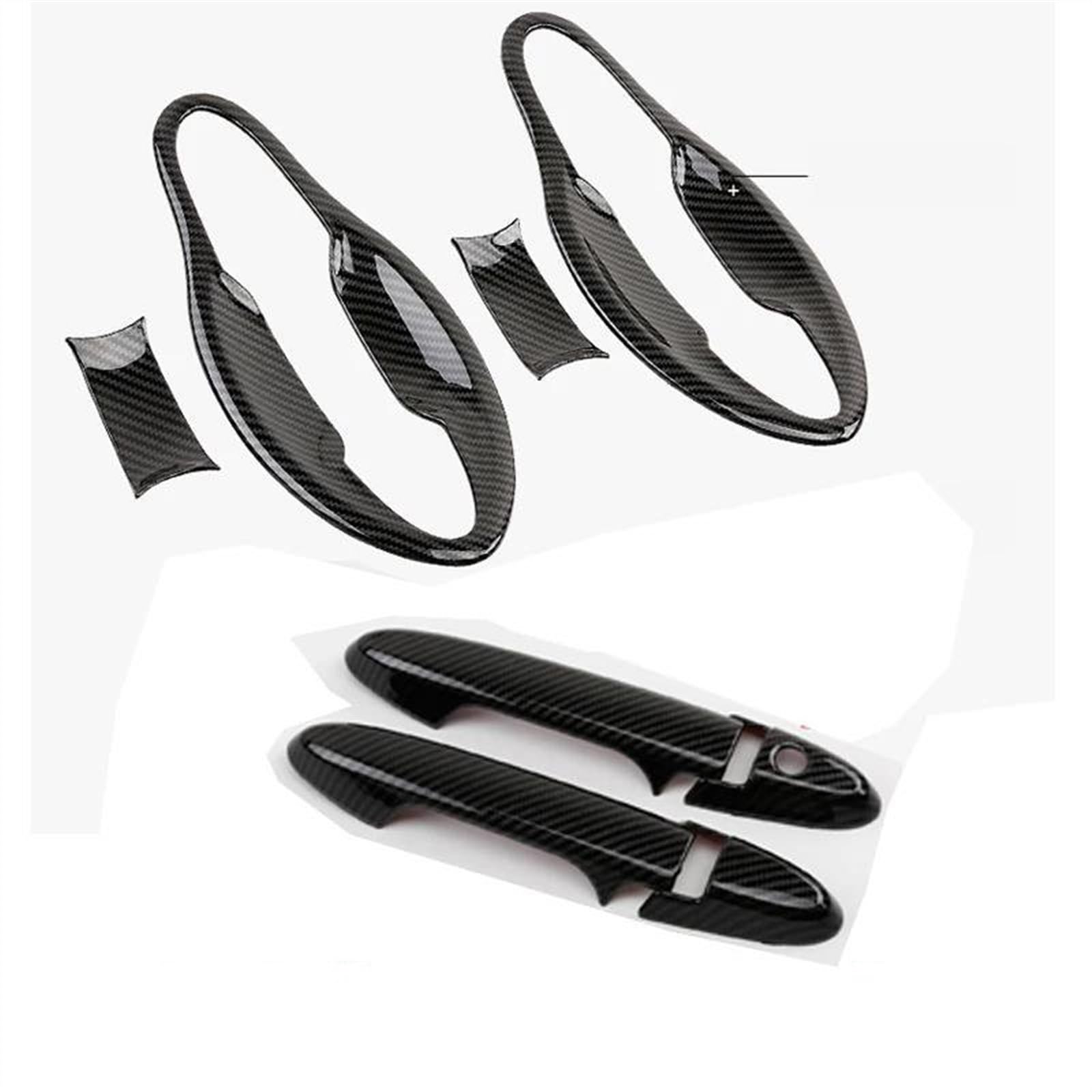 SLIMES Car Styling Stickers for HRV HR-V for Vezel 14-19 C287 Protective Cover Door Handle Outer Bowls Trim Assecories Protection(D)