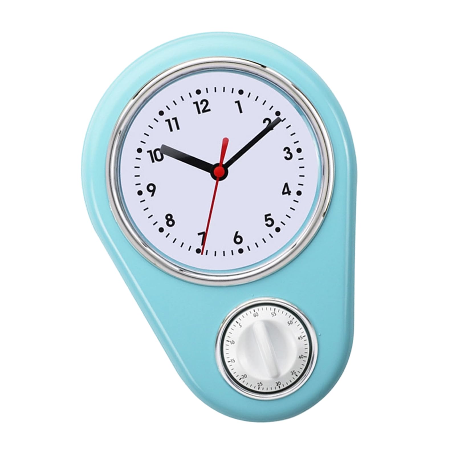 Kalttoy Blue Minimalists Design Quartzs Quiet Wall Clock Hanging Kitchen Timer Battery Operated For Apartments And Dorms Kitchen Countdown Timer Quartzs Clock