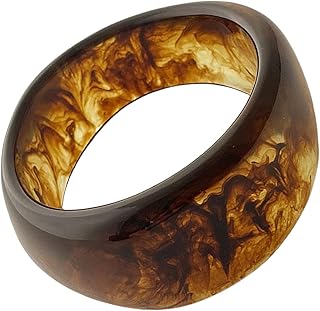 カラフルな樹脂製バングルブレスレット 幅広幾何学模様の不規則なバングル ヴィンテージジュエリー 芸術的なファッションアクセサリー 女性用