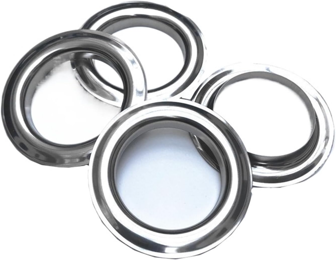 Curtain Grommets 100Pcs Silver Metal Rings for Curtain Grommet Top Room Decor Hanging Curtain Eyelets Accessories for Window Curtain Hanging