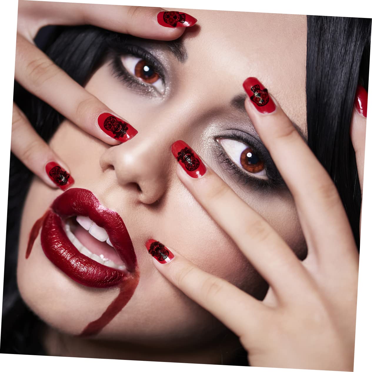 Ipetboom 3 Set Adesivi Per Unghie Di Halloween Adesivi Per Manicure Adesivo Per Manicure Teschio Decalcomania Dell'unghia Del Cranio Adesivo Per Unghie Etichetta 15 Fogli*3