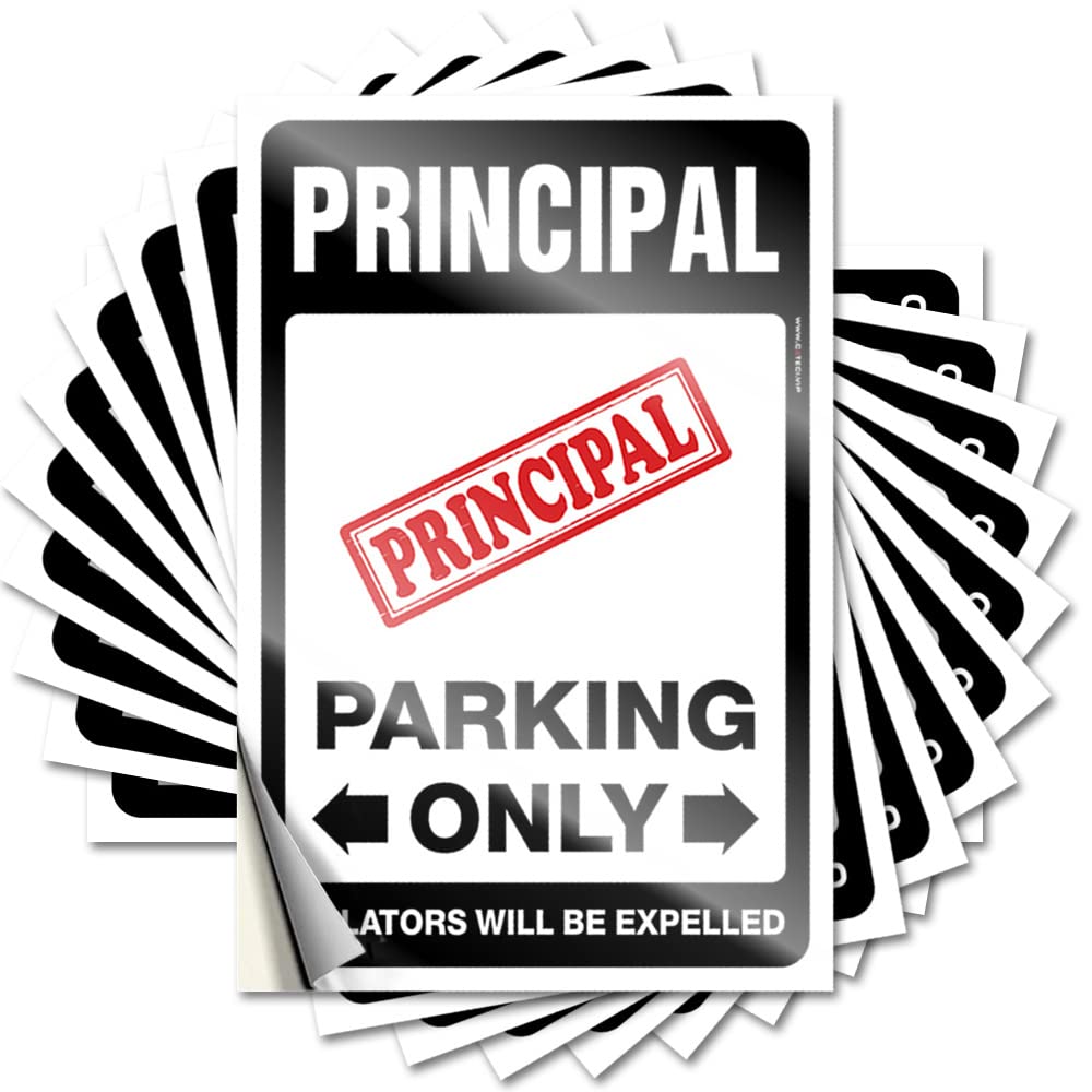 Quote Boys Room Decor Custom Stickers, Case Waterproof Principal Parking Only for Hydro Flask | Funky Vinyl Decals for Adulting Holiday Gift(8X12CM)