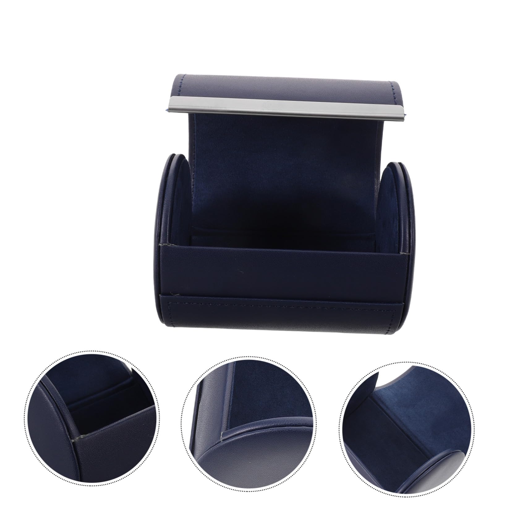 Custodia per Cravatte Cilindrica in Pu con Chiusura Magnetica, Portatile e Protettiva, Organizer Compatto per Viaggi e Look Professionale da Uomo