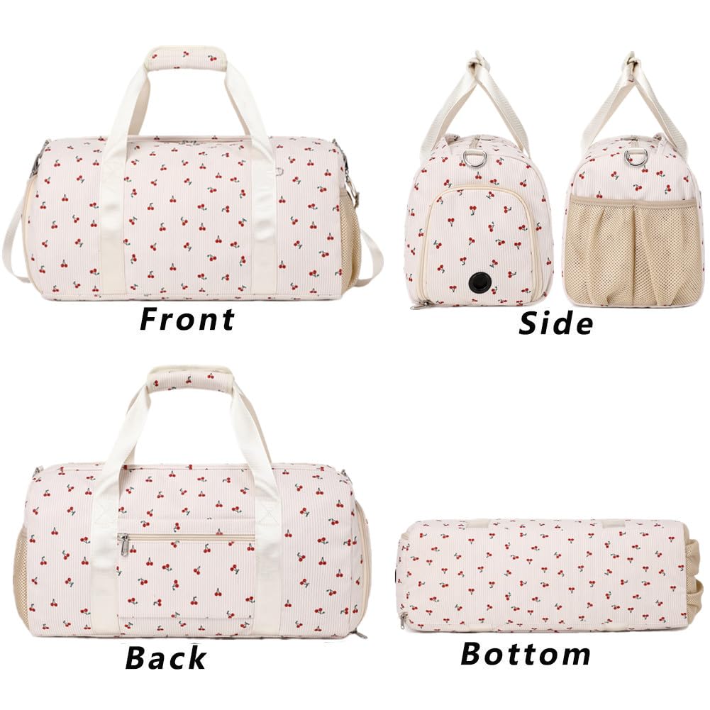 Sacs de Sport pour Enfant Sac Polochon Fille Sac Gym Voyage Weekend Piscine Danse Ballet Polochon